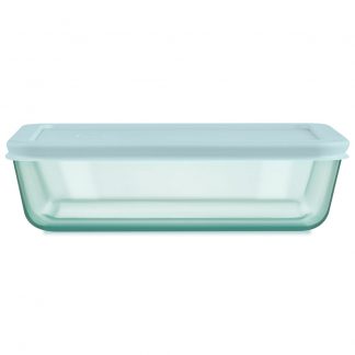 Pyrex® Simply Store® Tinted Glass 6-cup Rectangle Storage Container with Lid, Aqua