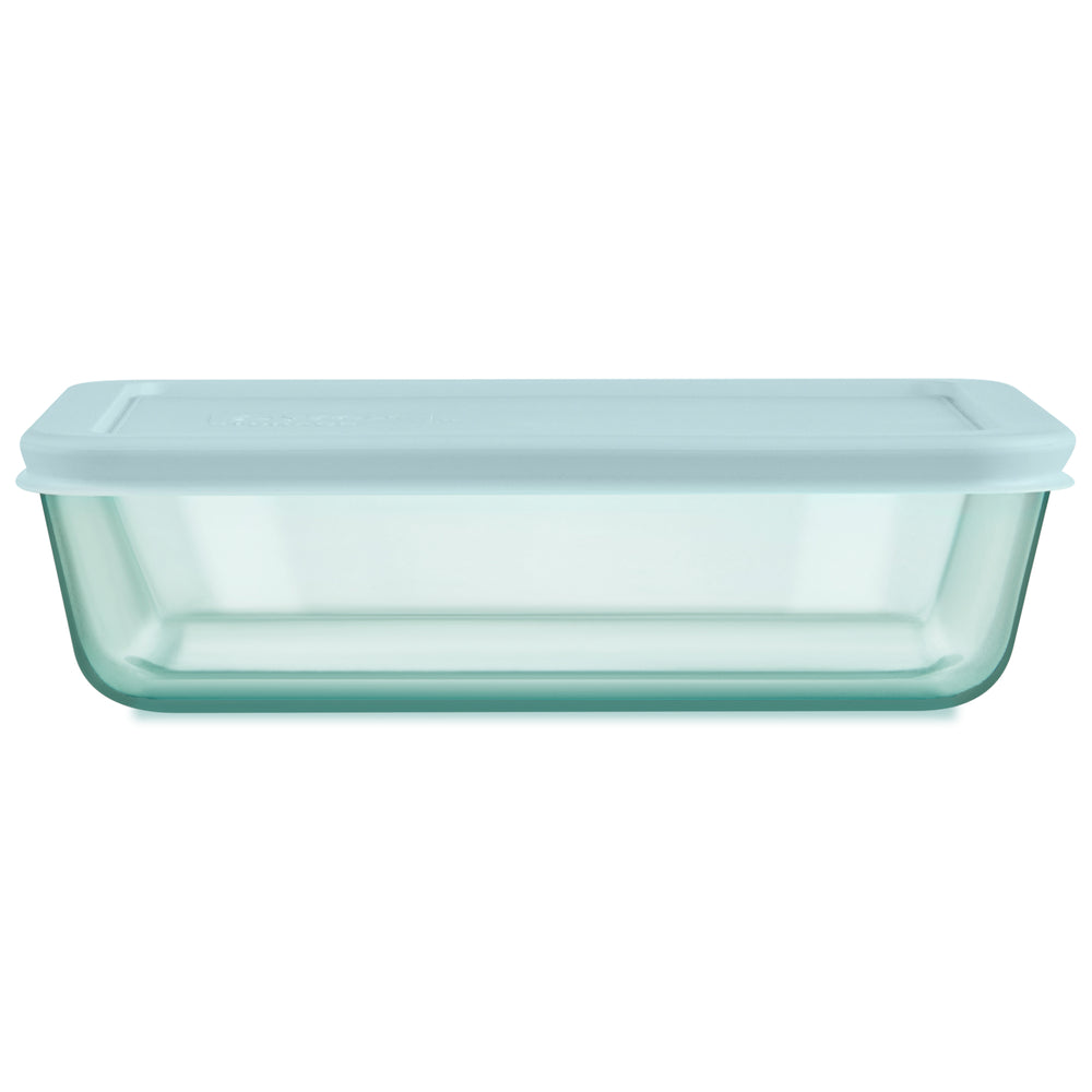 Pyrex® Simply Store® Tinted Glass 6-cup Rectangle Storage Container with Lid, Aqua
