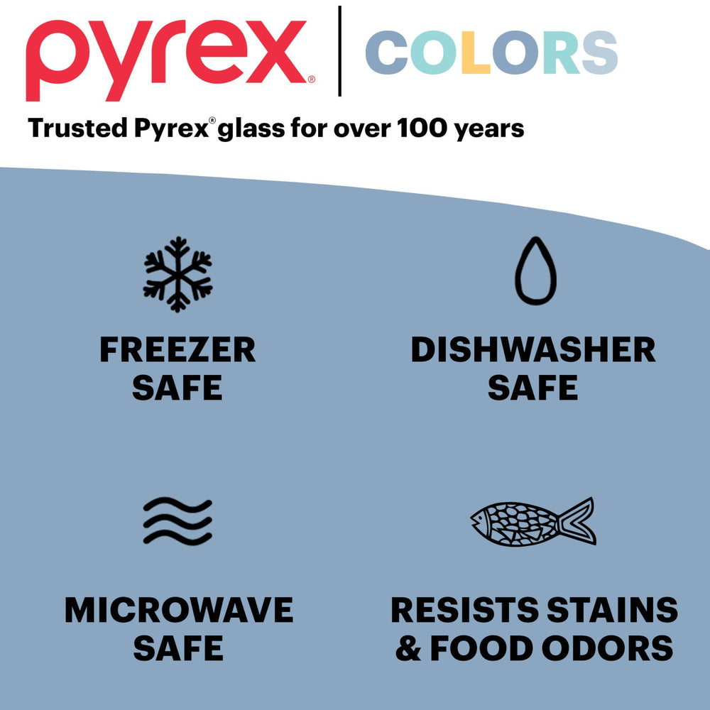 Pyrex® Simply Store® Tinted 2-cup Round Storage with Plastic Lid, Blue - Image 5
